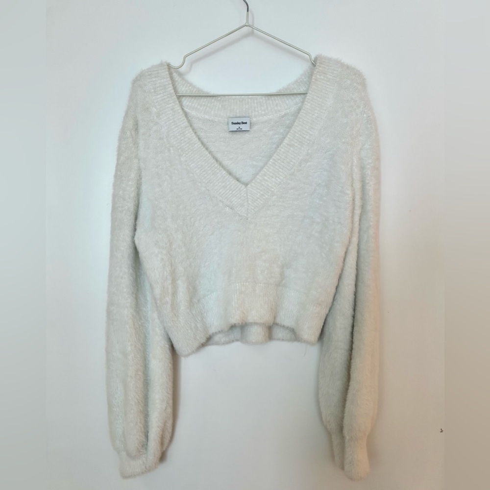 Sunday Best Kitten V-Neck Sweater